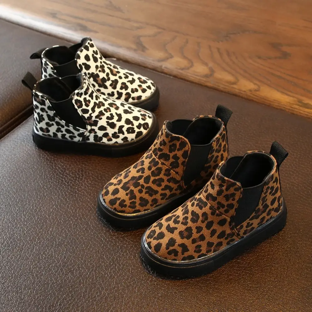 Leopard Print and Velvet Ankle Boots