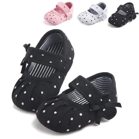 Baby Girl Shoes Cute Polka Dot Princess Kid Anti-slip