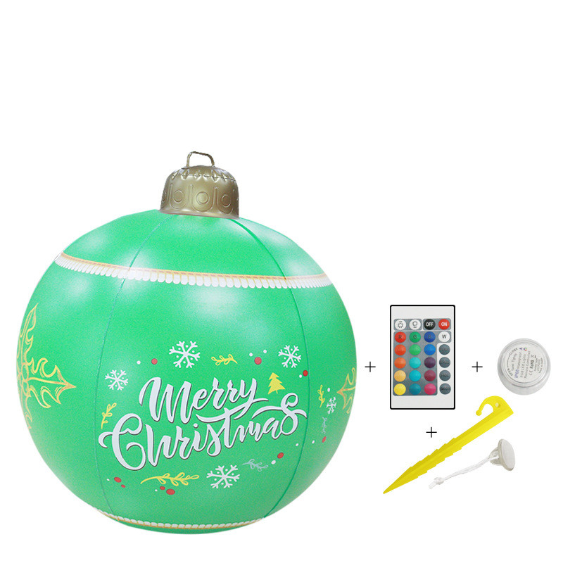 Title 2, Bola Inflable de Navidad Exterior con Luz LED D...