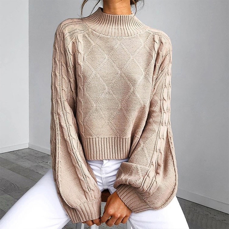 Diamond mesh women's sweater