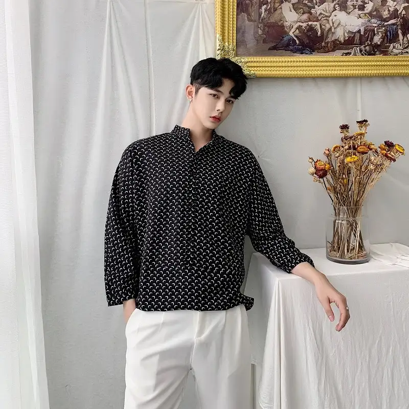 Personalized print lapel shirt