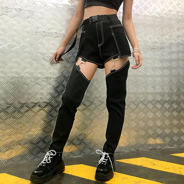 High waist cutout pencil pants Black - Shop at LoveMi