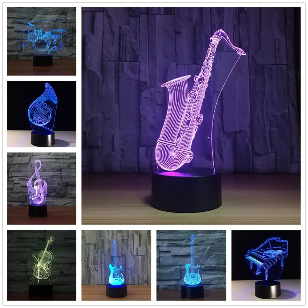 7 color lamp children 3d visual LED