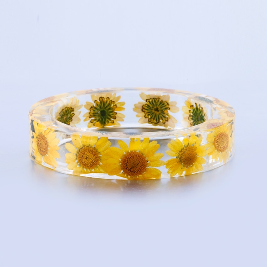 Pink cosmos flower bracelet