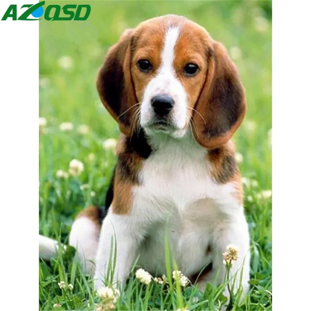AZQSD Full Kits Diamond Painting Animal Dog Mosaic 5D DIY Handmade Picture Of Rhinestones Diamond Embroidery Home Decor Gift 40X50Cm - Shop at LoveMi