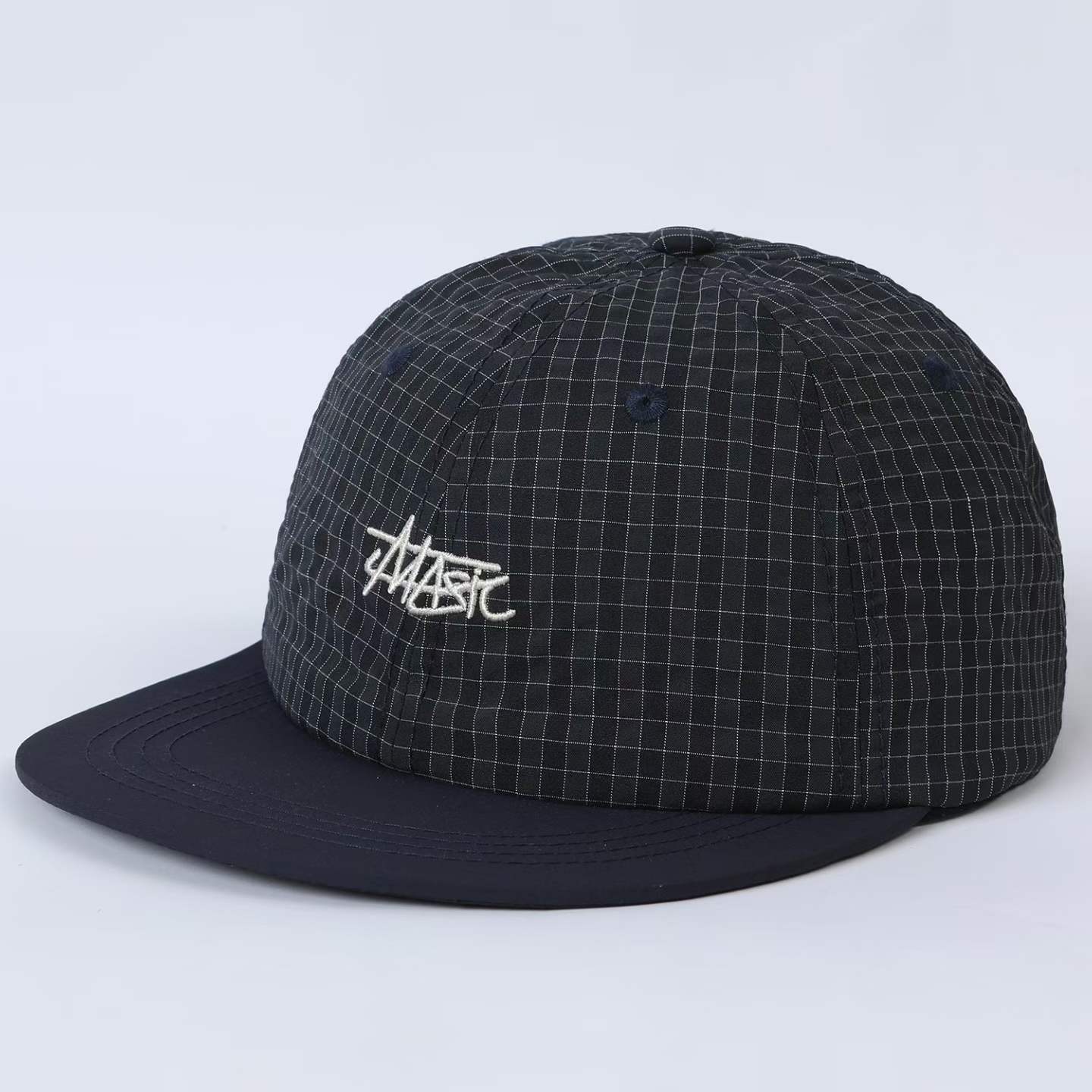 Plaid Multi-color Embroidered Letter Baseball Cap Suitable For Short Trips, Sun Protection During School Commutes