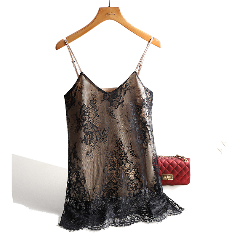 Title 6, Sexy Lace Spaghetti Strap Top Women Halter V Ne...