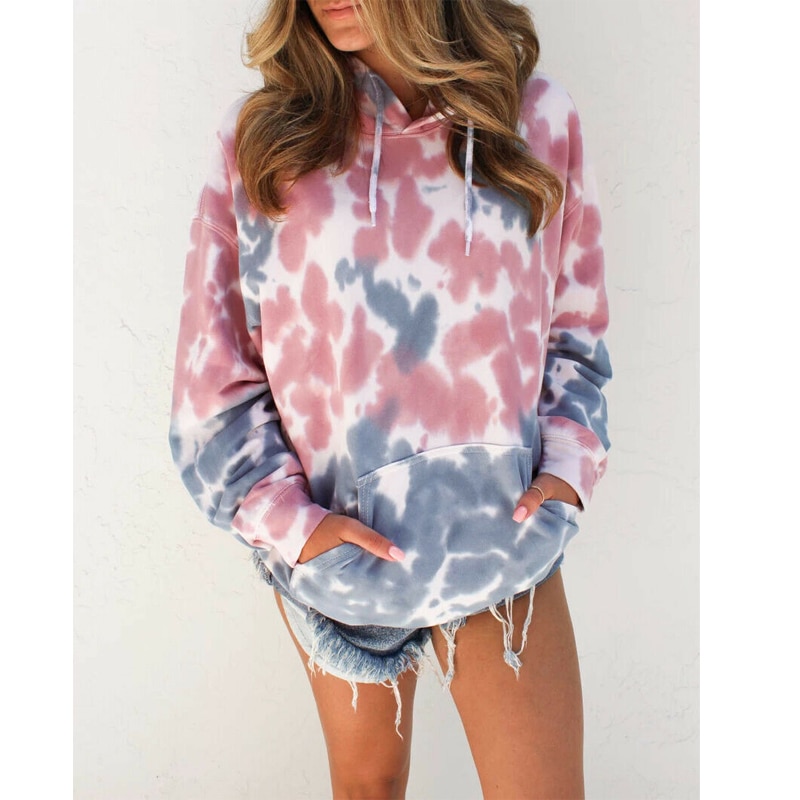 Sexy printed pocket long sleeve sweater top