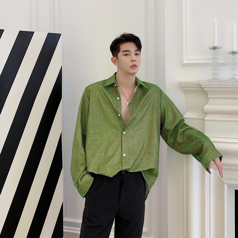 High-end Korean temperament long-sleeved shirt