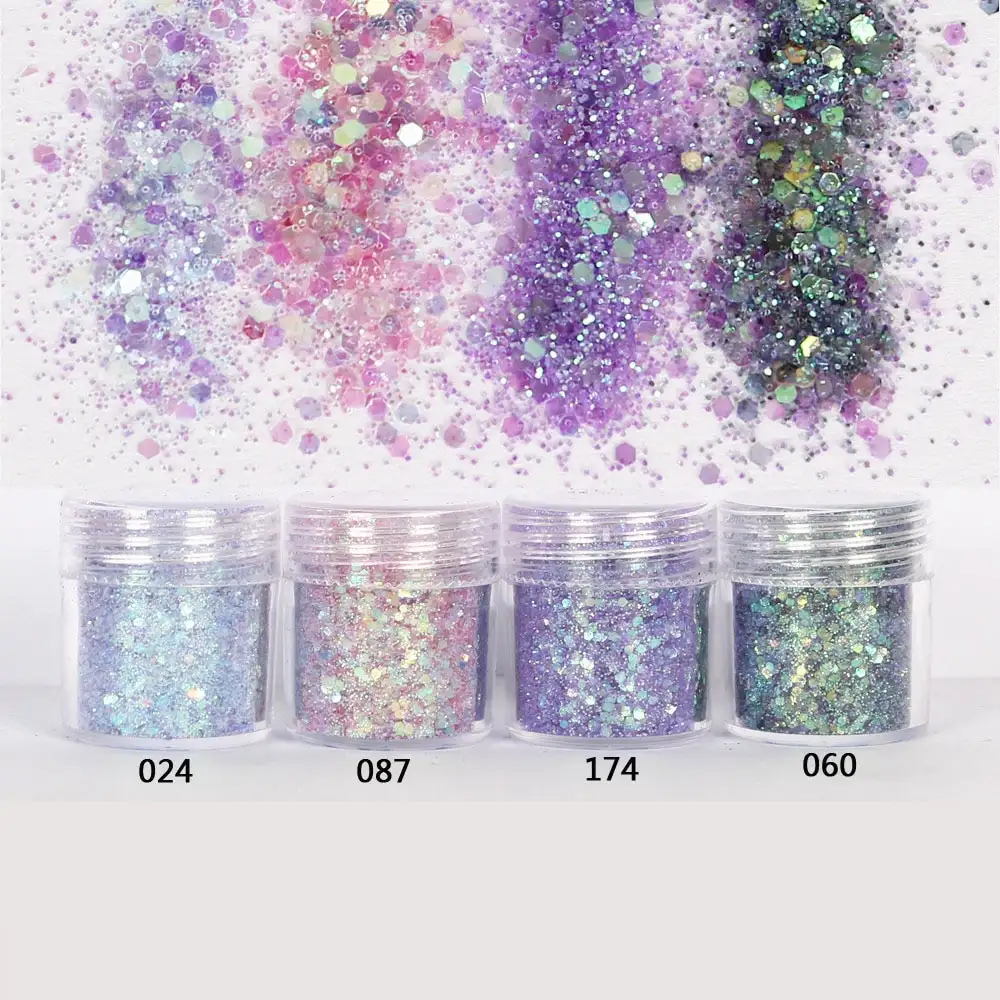 Fine glitter + 1mm small sequins