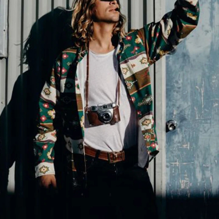 Digital Print Loose Men's Shirt