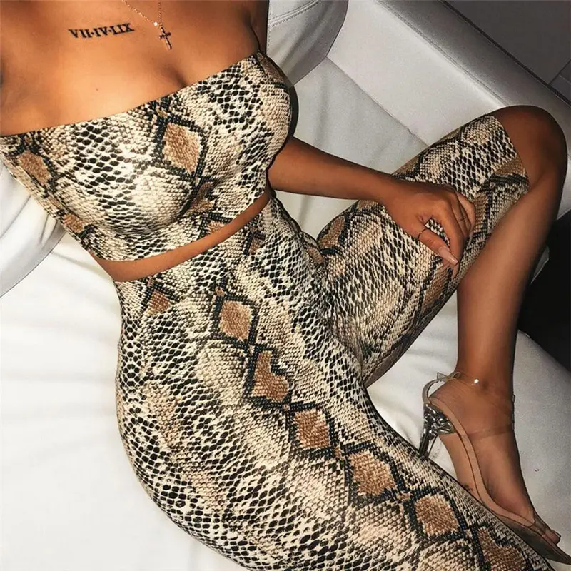 Tube top high waist pack hip pants casual suit