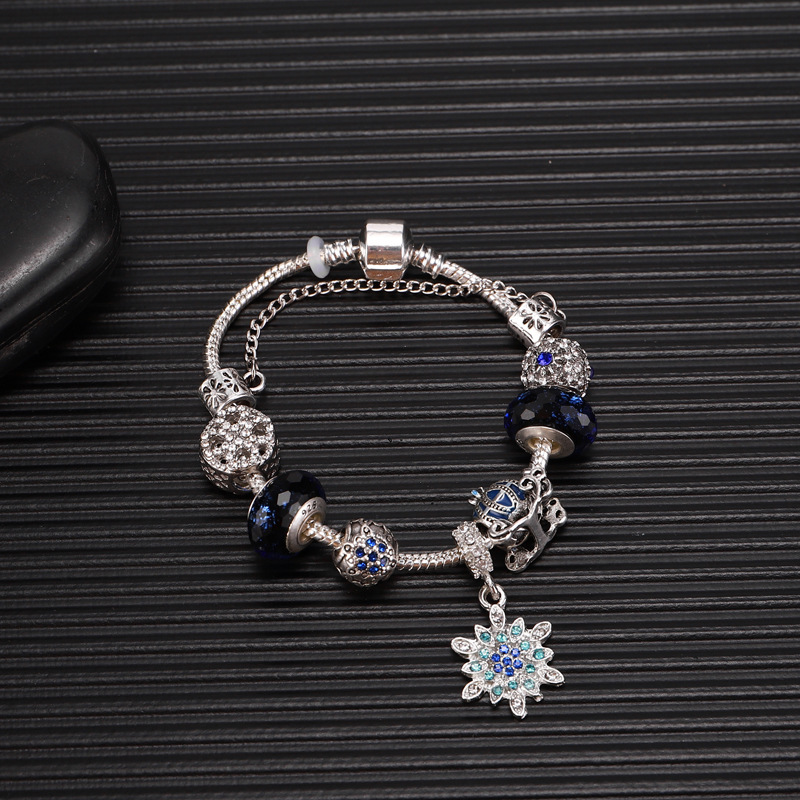Pendant Pumpkin Car Glass Bead Bracelet