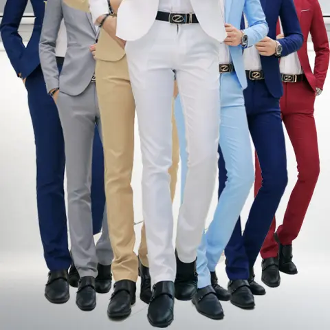 Casual Business Trousers Men Korean Slim-fit Pants