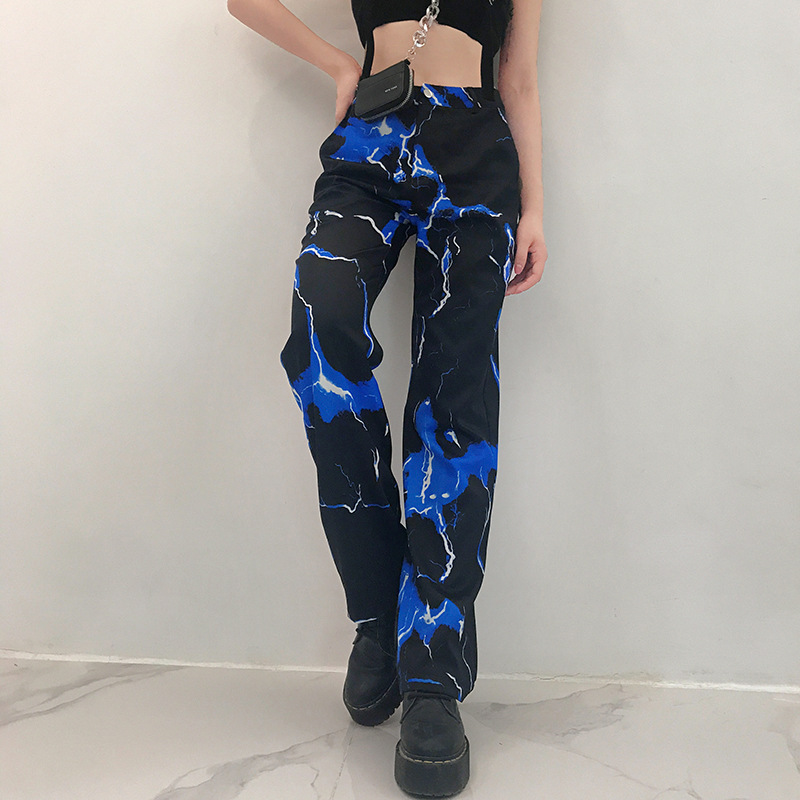 Title 2, Lightning printed high-rise casual pants