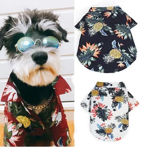 Hawaiian Dog Style Shirt Clothes