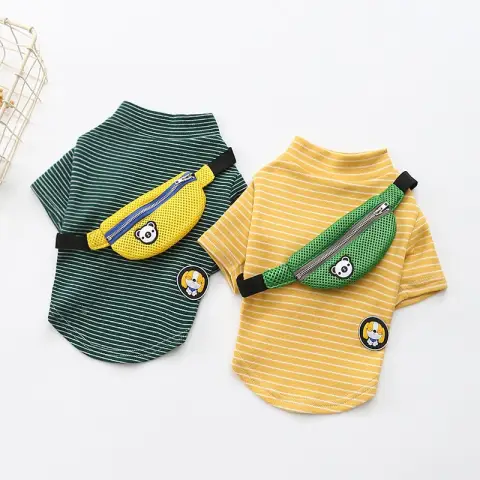Striped T-Shirt Teddy Dog Pet Costume