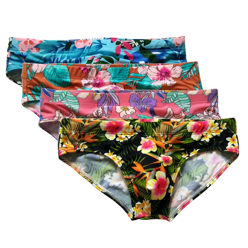 Triangle print for men's swimming trunks