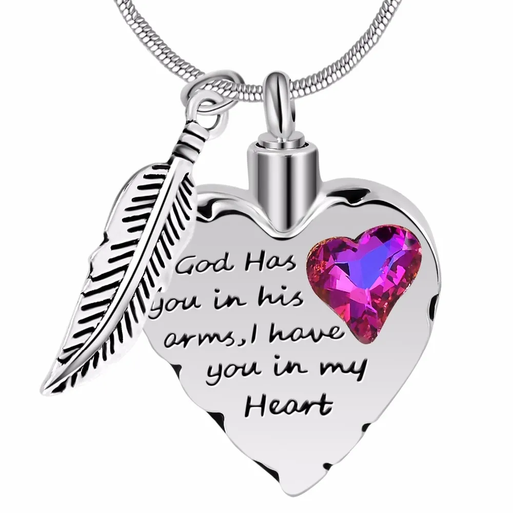 Memorial pendant with rhinestones - Multi
