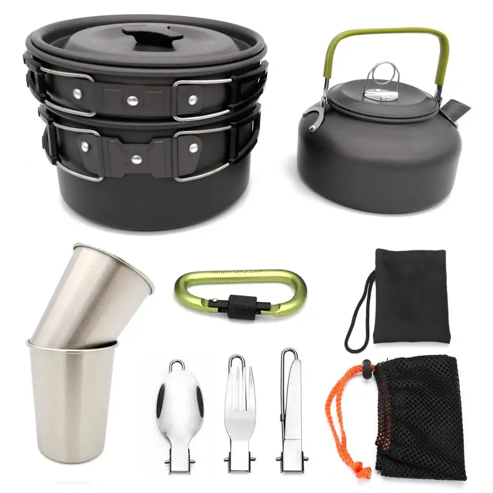 Outdoor Camping Cookware Travel Tableware Cutlery Utensils Hiking Picnic