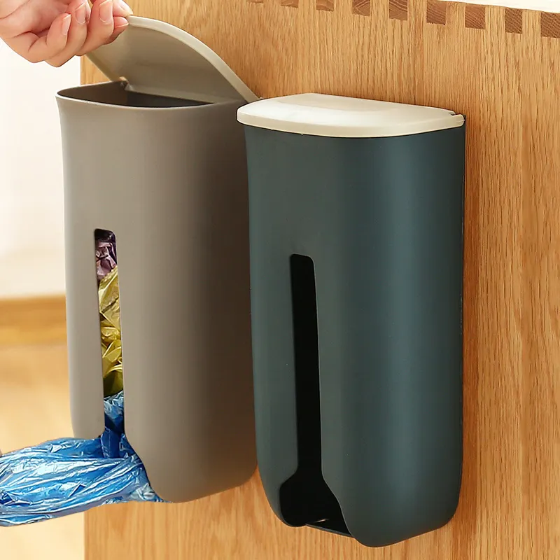 Wall-mounted Removable Kitchen Large-capacity Non-perforated Non-marking Plastic Bag Storage