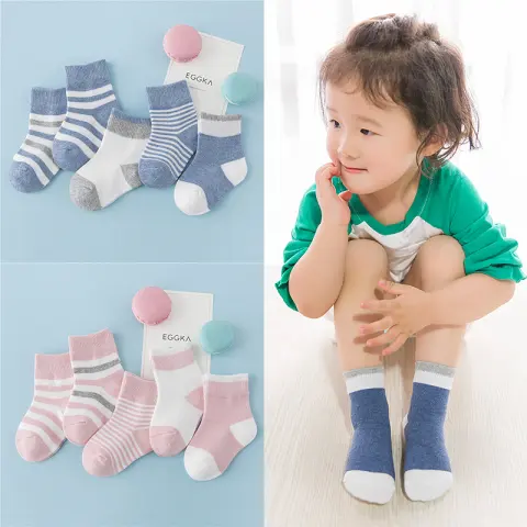 Winter Cotton Striped Socks for Children