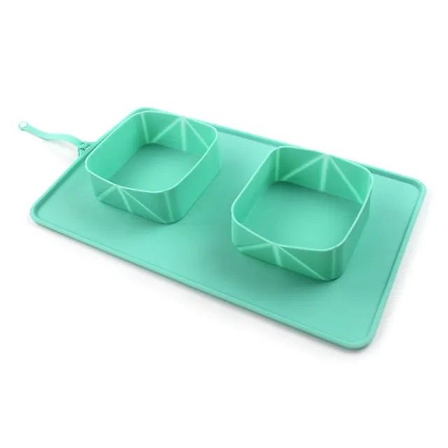 Pet Bowl Silicone Folding Pet Bowl Green - Shop at LoveMi