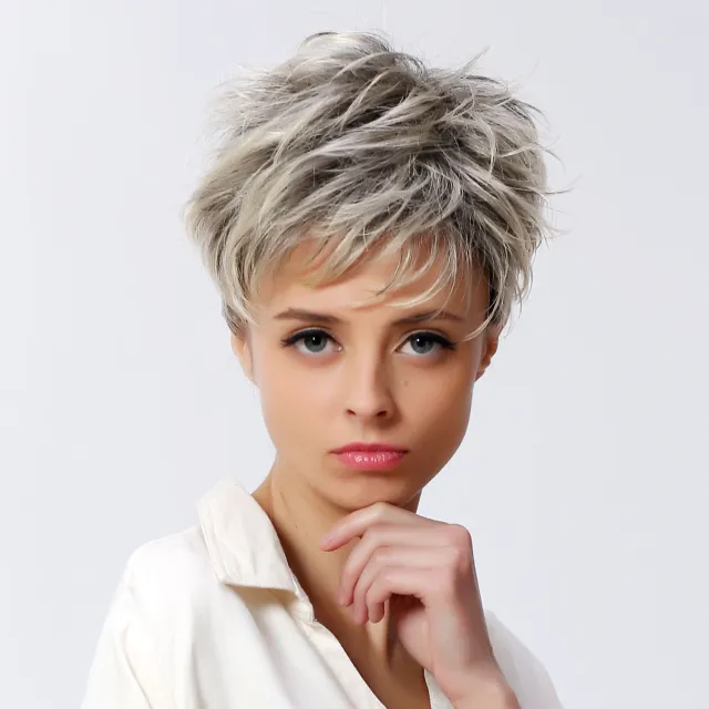 New short hair flower white hair set As Shown - Shop at LoveMi
