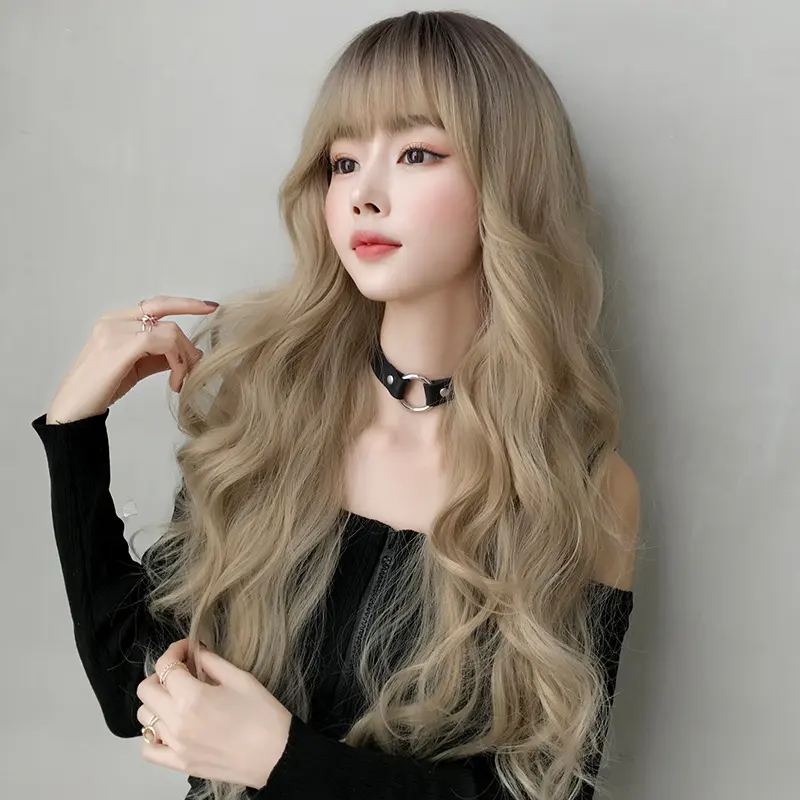 Golden Big Wavy Wig