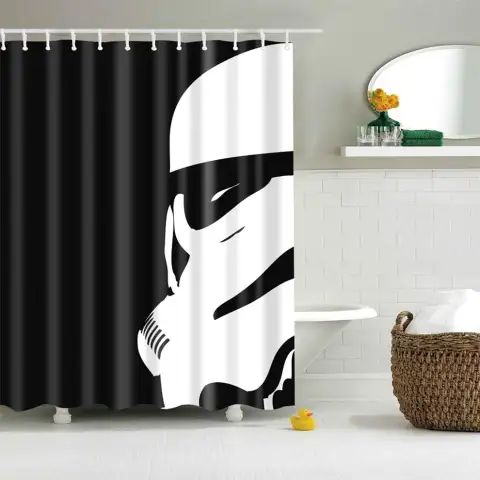 3D Digital Printing Waterproof Shower Curtain