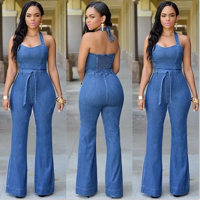 Slim casual jumpsuit Blue - Shop at LoveMi