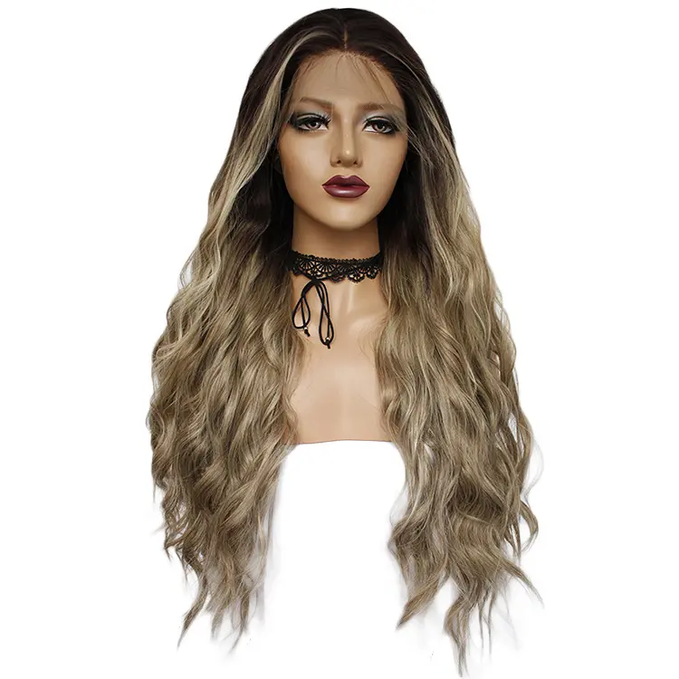 Chemical fiber front lace gradient long curly