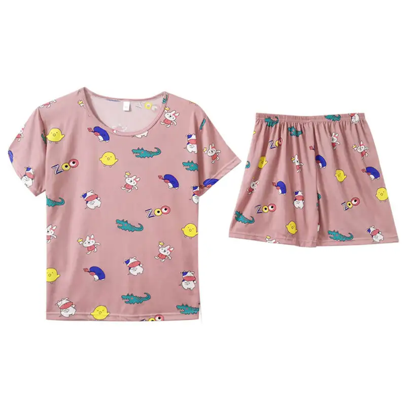 Sleeve shorts two-piece pajamas home service