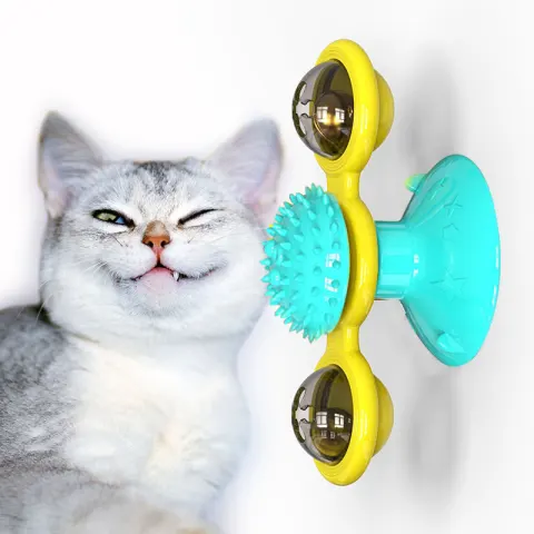 Cat Rotating Windmill Multi-Function Toys Itch Scratching Device Teeth