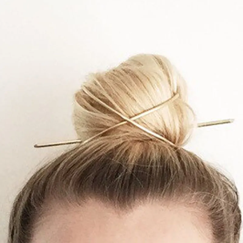 Wooden hairpin ball head fashion hairband - Cross Hairpin 1