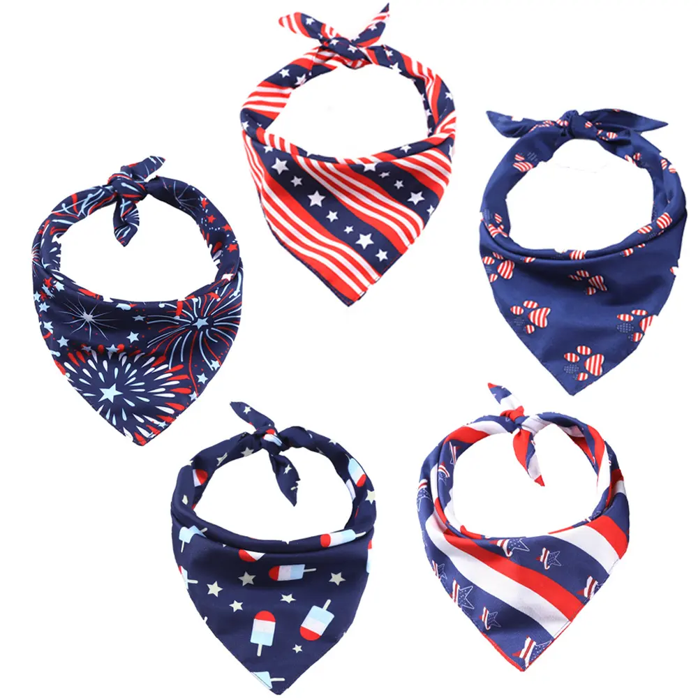 Pet Drool Scarf American Flag