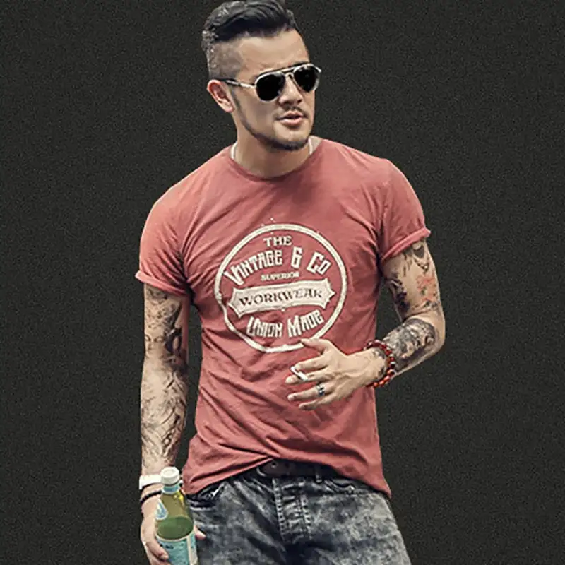 Men Printing Short Sleeve