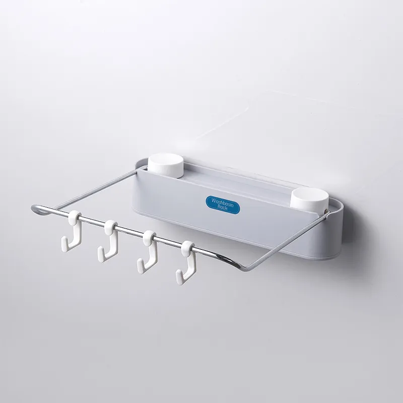 Multifunctional washbasin storage rack - Grey