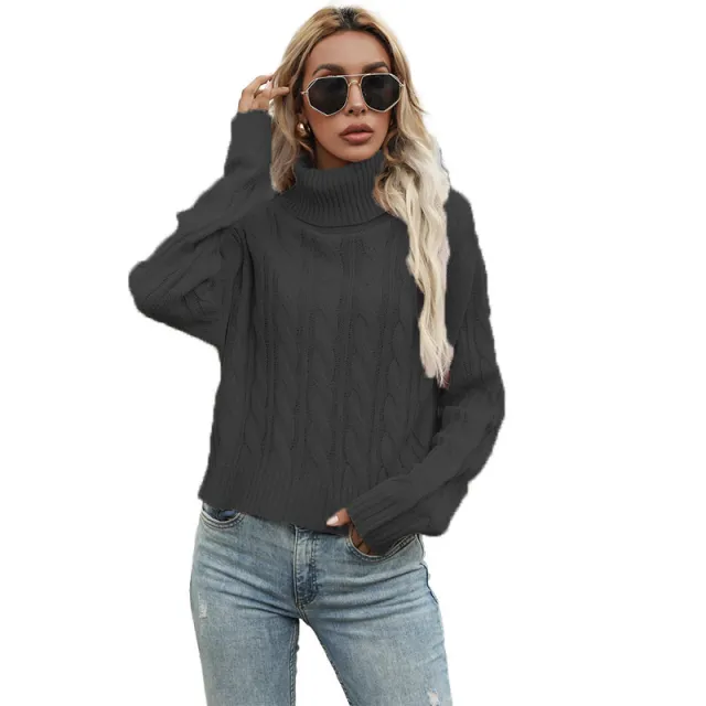 Women's New Large Loose Pullover Sweater Black - Shop at LoveMi