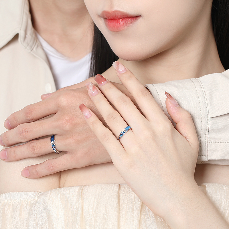 Title 1, Fashion Versatile Star Elk Couple Ring