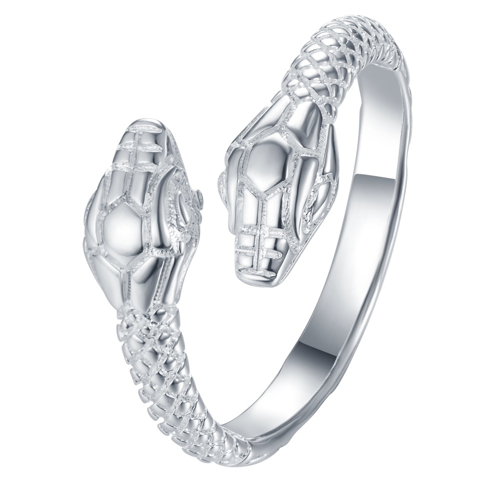 Individual snake head ring
