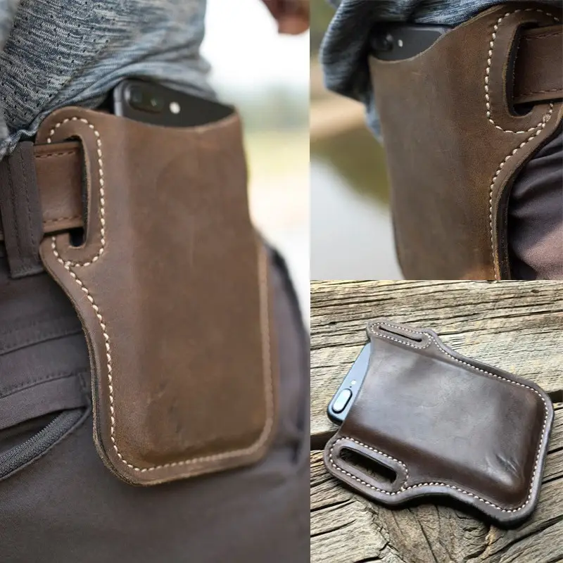 Cellphone Loop Holster Case Belt Waist Bag Props PU