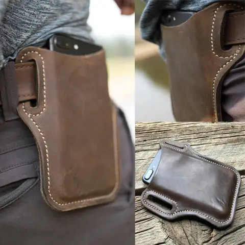 Cellphone Loop Holster Case Belt Waist Bag Props PU