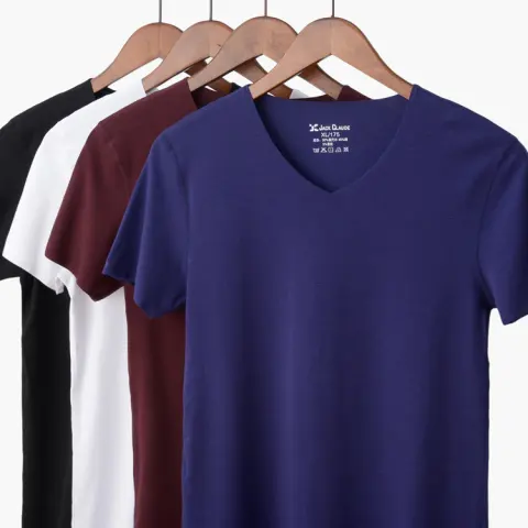 Cut Half-sleeved Solid Color Bottoming Shirtr Shirt