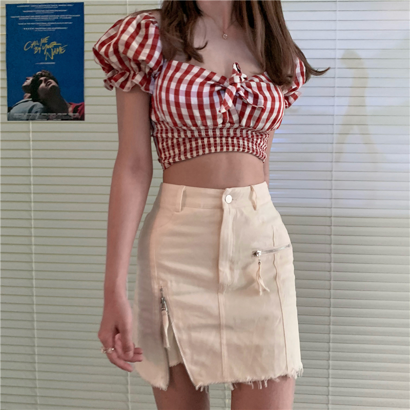 Ladies' summer plaid suit