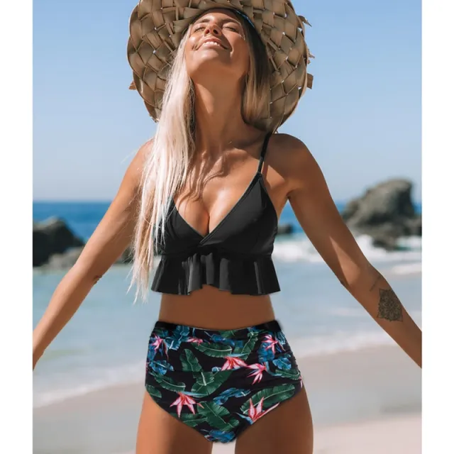 Ruffled swimwear Black - Shop at LoveMi