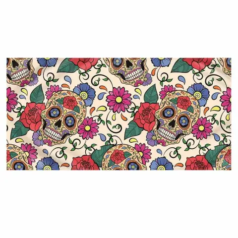 Printed Skull Beach Towel