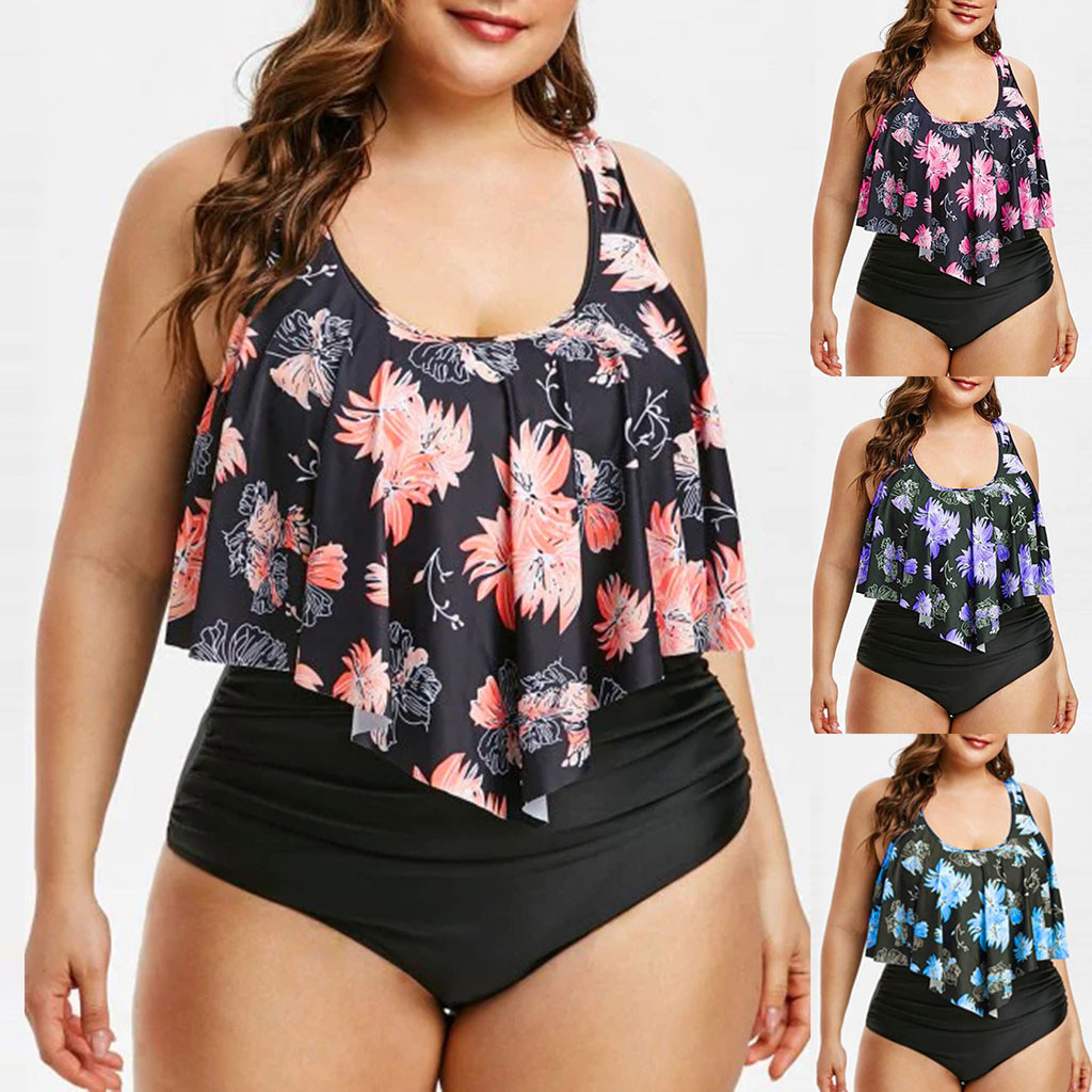 High waist lotus print swimsuit - Image 5