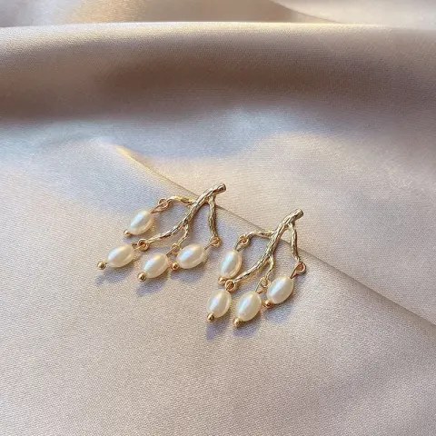 Pearl Branch Earrings Women