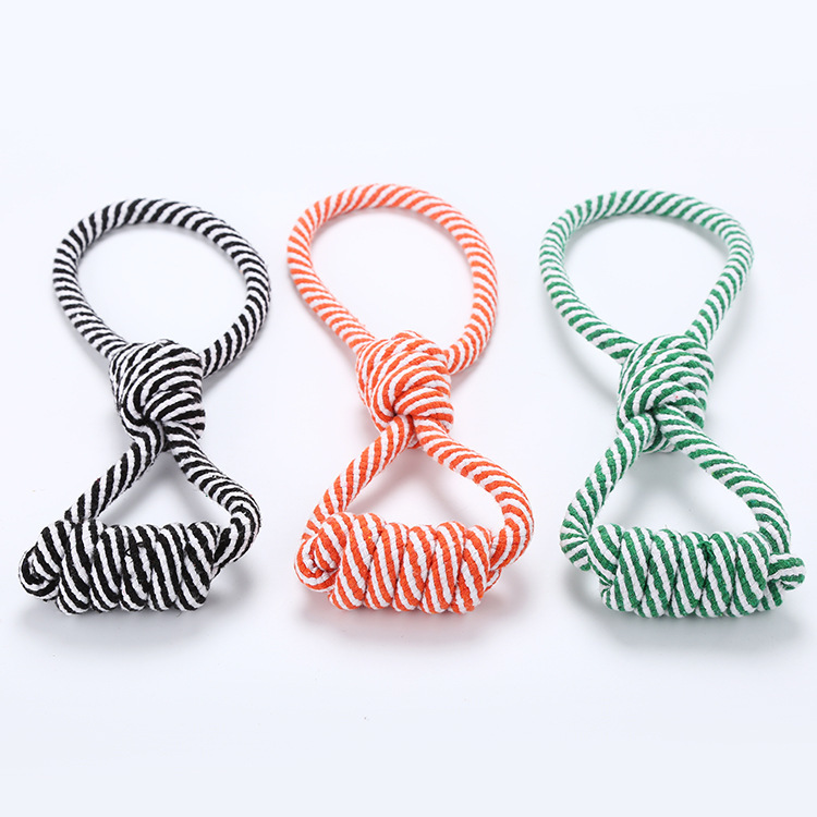 Eight character pull ring pet cotton rope